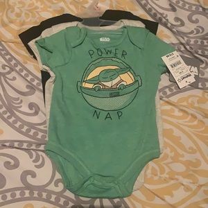 0/3 months Star Wars onesies 3 pack NWT